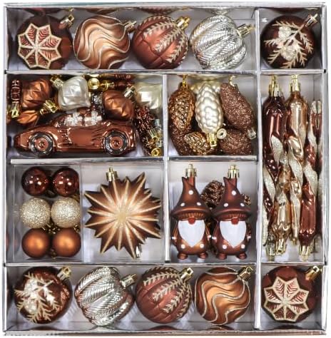 Brown & Gold Fall Christmas Ornaments for Tree Thanksgiving Decorations by Forsylvanas+Jewelry