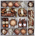 Brown & Gold Fall Christmas Ornaments for Tree Thanksgiving Decorations by Forsylvanas+Jewelry