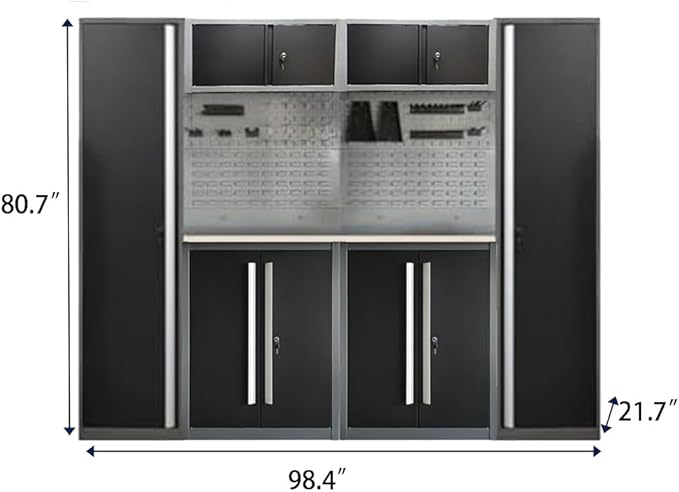 JZD Metal Garage Cabinet Set, Heavy Duty, Tool Cabinets - Image 2