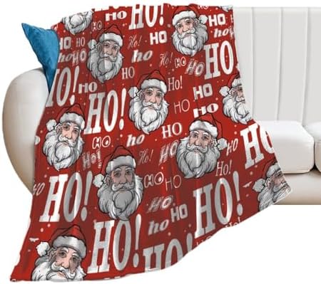 Socira Christmas Blanket Ho-ho Throw Blanket for Women Men Soft Sofa Throws for Travel Camping Bed Home Car - Image 4