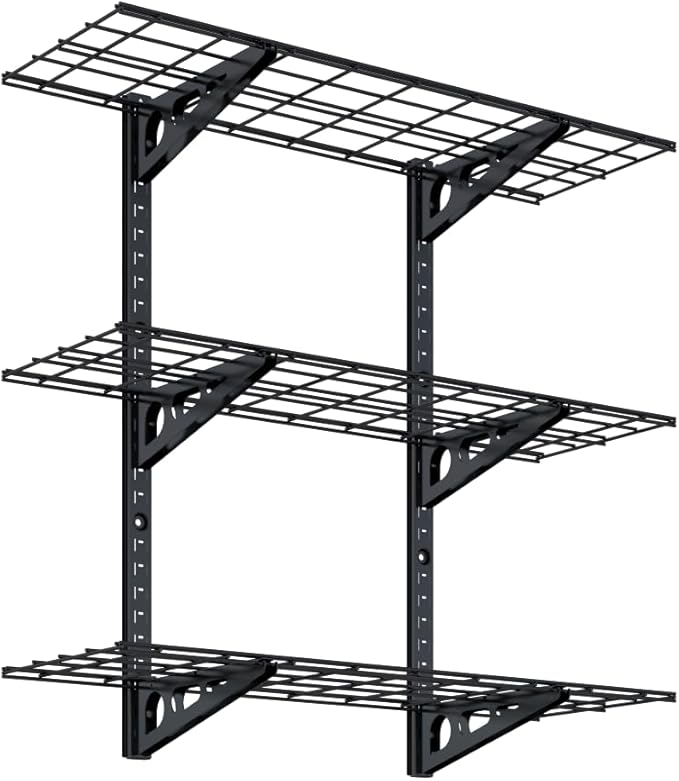 FLEXIMOUNTS 3 Tier 1x3ft Garage Storage Wall Shelving, 12x36inch per Shelf by FLEXIMOUNTS