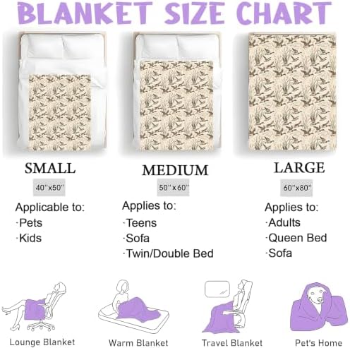 Mallard Ducks Flying Wetlands Throw Blanket Gifts for Women Kids, 60x80in - Image 3