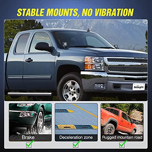 Nilight 2PCS Ditch Light Mount Brackets for GMC Chevy 2007-2013