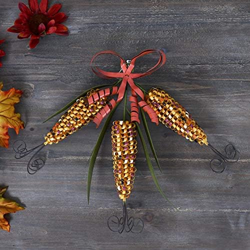 Metal Hanging Corn Decor Rustic Corns Autumn Decor Front Door Decoration - Image 3
