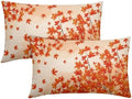 Fall Maple Leaves Throw Pillow Covers 12x20 Set of 2 Thanksgiving Orange Leaf Pillow Covers Autumn Foliage Watercolor Pillowcase for Kitchen Sofa Outdoor Couch Bedroom Living Room Decoration by Trongr