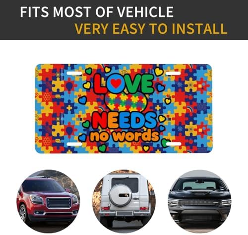 Autism Awareness Front License Plate 6" * 12" for Women