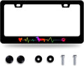 Rainbow Lifeline Love Dog License Plate Frame License Plate Stainless Steel by GORSNKYE