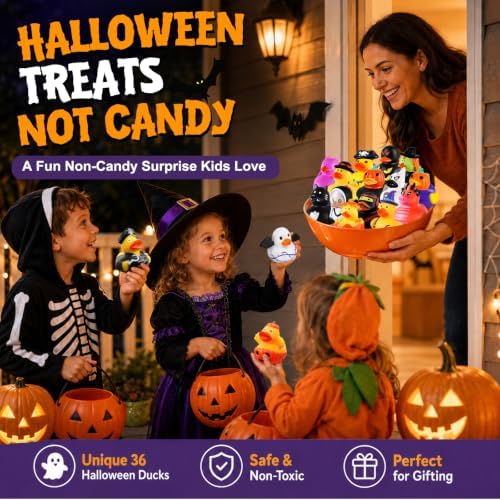 36 Halloween Rubber Ducks Bulk for Jeeps Ducking, Halloween Party Favors - Image 3
