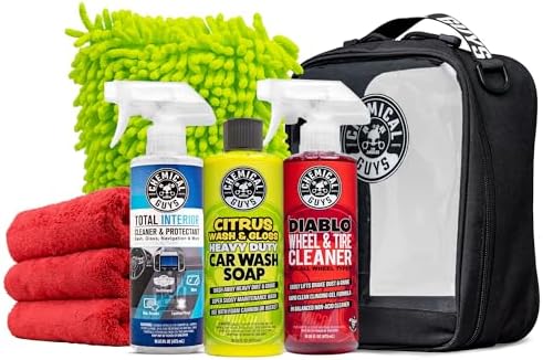 Chemical Guys, Car Wash & Interior Detailing Kit, Soap, Cleaner & Towels