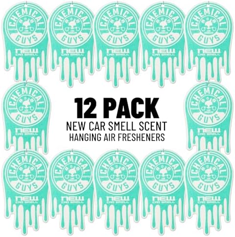 Chemical Guys, Hanging Air Fresheners, New Car Scent, 12 Pack, for Cars by ChemicalGuys