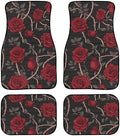 Austin Rose Car Floor Mats, Garden Thron Rose Rubber Heel Pad 4PCS for Truck SUV Driver Seat Protection, Gothic Passenger Seat and Rear Car Mats Carpet