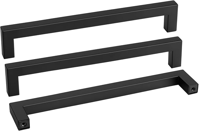 goldenwarm 45 Pack 10 Inch Black Cabinet Handles Matte Black Drawer Pulls by goldenwarm