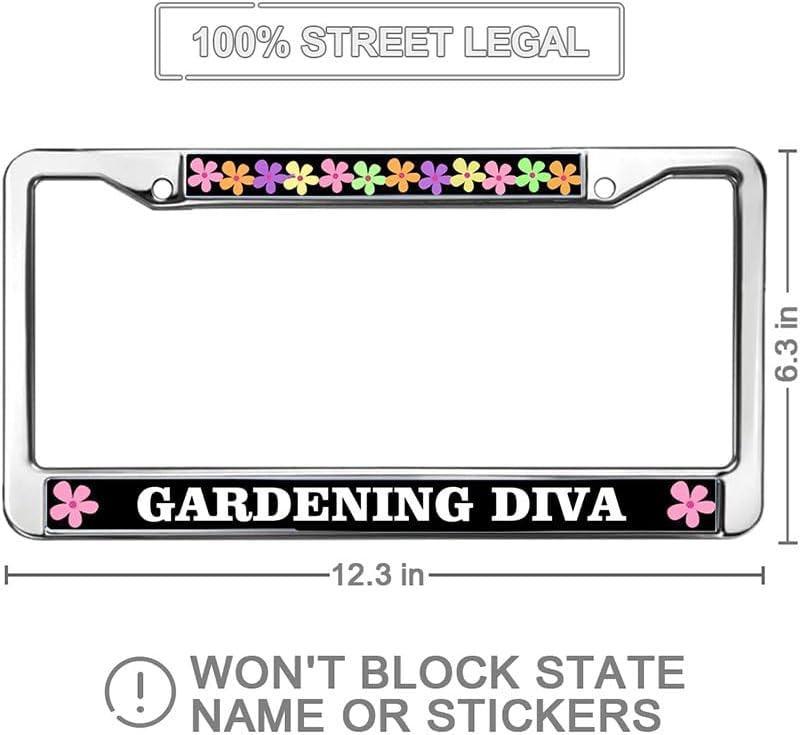 Gardening Diva Quotes Slim Design Licence Plate Covers Frame Jesus Bible Gardening Quotes Auto License Plate Frame Gardening Quotes Car Accessories License Plate Frame Girly