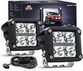 Nilight Pro Series 3.2 Inch Square LED Pod Auxiliary Lights with DRL