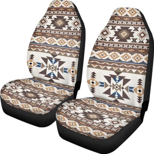BIGCARJOB Southwest Car Seat Covers for Front Seat Only, 2 Pack Auto Front Seat Protector Saddle Blanket for Women Car Interior Accessories