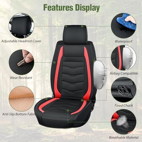 Nilight Car Seat Covers Custom Fit 2008-2024 Toyota Tundra Full Set