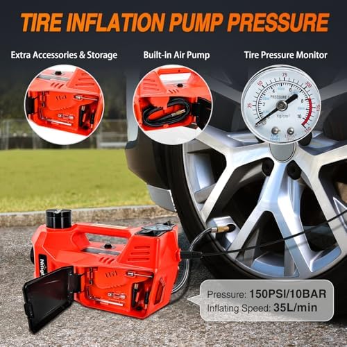 Nilight Electric Car Jack 5 Ton 12V Hydraulic Floor Jacks w Pump LED Light - Image 4