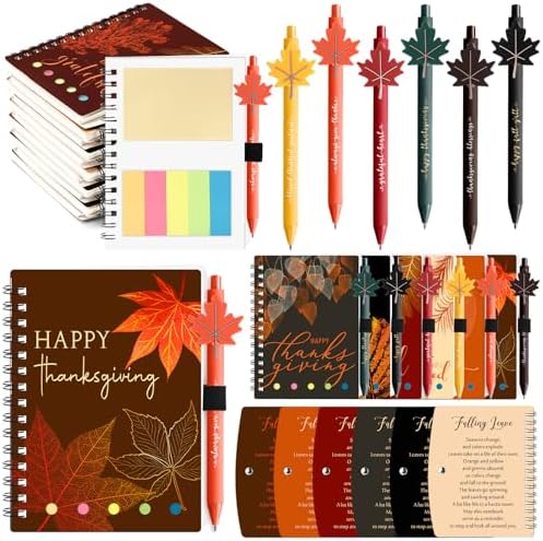 Resurhang 36 Sets Fall Thanksgiving Gifts Autumn Notebook and Ballpoint Pen by Resurhang
