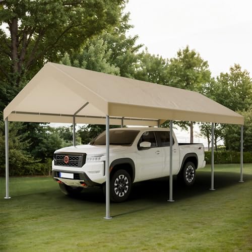 Shintenchi 10x20 FT Heavy Duty Carport,Khaki - Image 6