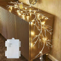 Hairui Birch Garland with Lights 6FT 48 LED Battery Operated, Lighted Twig Vine with Timer for Christmas Home Fireplace Decoration Indoor Outdoor Use by Hairui
