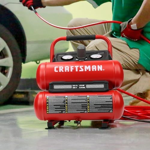 Craftsman 2-Gallon Air Compressor, 1/3 HP Oil-Free Twin Tank, 125 PSI - Image 2