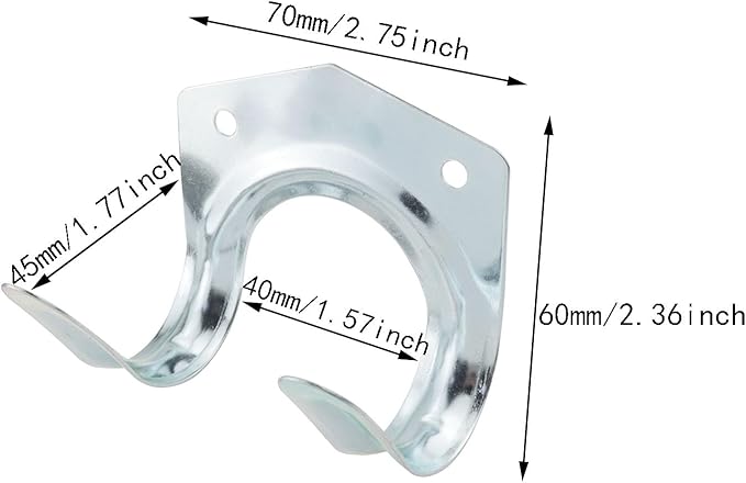 5PCS Garage Hooks Tool Organizer Wall Mounted Double Tool Hanger Hooks Set - Image 2