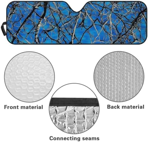 Renewold Car Windshield Sunshade Front Window Sun Visor Summer Sunlight UV Rays Heat Sun Shade Compatible with Jeep Wrangler JK JKU JL 1997-2023 2/4 Door Blue Camo Hunting Easy Install Cover Shield