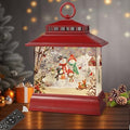 Christmas Snow Globe Lantern Water Glittering Lantern with 8 Songs & 6H Timer Romote Control Christmas Snow Globes USB & Battery Operated for Christmas Festival Decorations Gifts (Snowman Family) by Xyvoxme