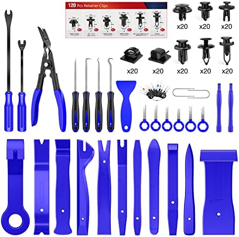 Nilight 200Pcs Trim Removal Tool, Auto Push Pin Bumper Retainer Clip Set
