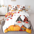 Fall Gnome Twin Size Comforter Sets - Bedding Sets 7 Pieces,Farmhouse Thanksgiving Autumn Harvest Pumpkin Bed in a Bag Maple Tree Fall Leaves Bed Sets with Comforter,Sheets,Pillowcases & Shams by Erosebridal