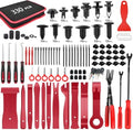 GOOACC 330Pcs Trim Removal Tool, Auto Push Pin Bumper Retainer Clip Set Fastener Terminal Remover Tool Adhesive Cable Clips Pry Kit Car Panel Radio Removal Auto Clip Pliers, Red by GOOACC