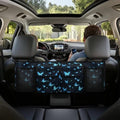 Blue Butterfly Print Car Trunk Organizer with 4 Pockets Hanging Car Backseat Storage Bag Detachable Car Storage Accessories for SUV Sedans Hatchback Crossover Minivan