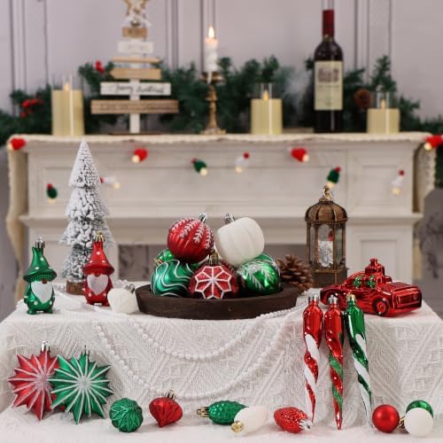 Red Green White Fall Christmas Ornaments for Tree Thanksgiving Decorations - Image 6