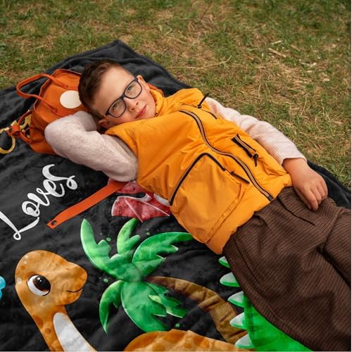 Amonee-YL Dinosaur Blanket 40"X50", Dinosaur Blanket for Boys, Dino Gifts - Image 5