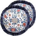patdrea Vintage Chinoiserie Throw Pillow Cover,Diameter 16",Set of 2 by Welcometopatdrea