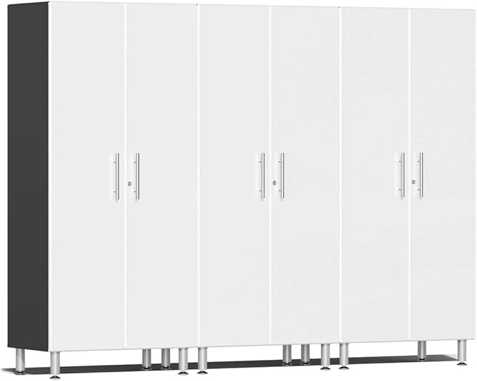 Ulti-MATE UG22630W 3-Piece Tall Garage Cabinet Kit in Starfire White Metallic by Unknown