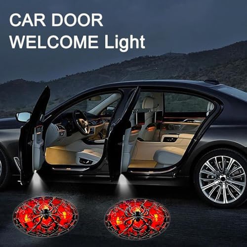 2PCS Spider Cars Door Logo Projector LED Shadow Light Welcome Lamp