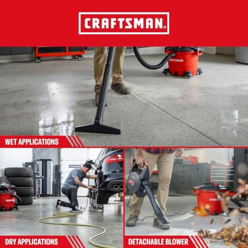 CRAFTSMAN CMXEVBE17607 16 Gallon 6.5 Peak HP Wet Dry Blower Vacuum Bundle - Image 4