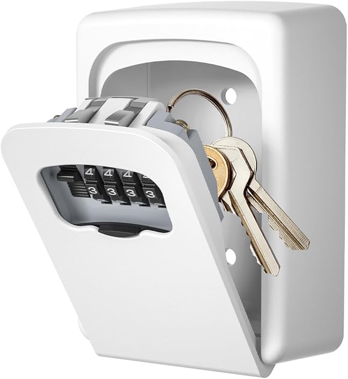Key Lock Box Wall Mounted, Fayleeko 4 Digit Combination Lockbox by Fayleeko