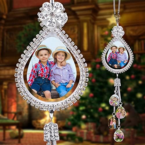 Car Charms for Rear View Mirror Photo Frame Personalized Custom Photo Gift Personalized Car Interior Accessories Water Drop Ornaments - Image 5