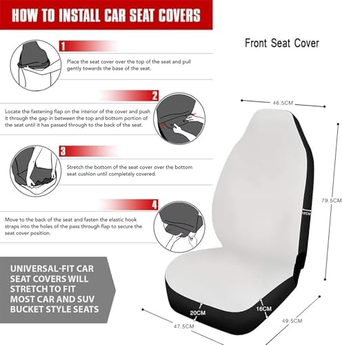 Sea Turtle 2 Pcs Car Seat Covers Full Set, Ocean Shell Front Split Bench Seats Cover for Cars, Blue Ocean Tortoise Universal Seat Cover for Sedan SUV Truck Auto