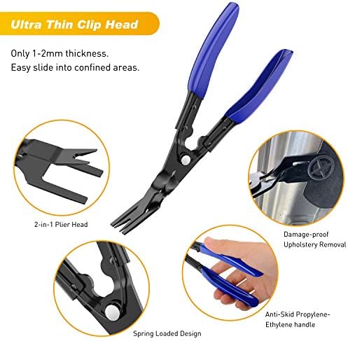 GOOACC - GRC-49 19Pcs Trim Removal Tool Set & Clip Plier Upholstery Remover Nylon Car Panel Removal Set with Portable Storage Bag - Image 5