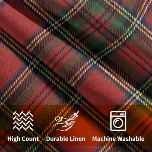 Christmas Throw Pillow Covers 20x20 Set of 2 Winter Red Green Plaid - Image 6