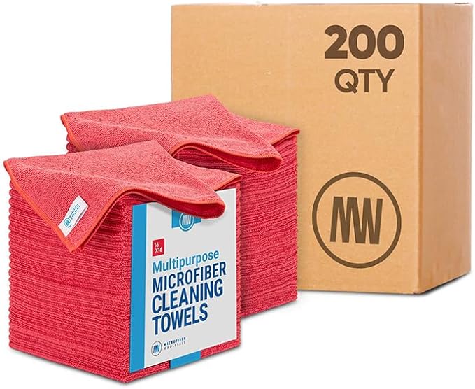 Bulk 16" x 16" All Purpose Microfiber Towels Wholesale by MicrofiberWholesale