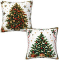Christmas Trees Throw Pillow Covers 18x18 inch Set of 2 by Mshutbna