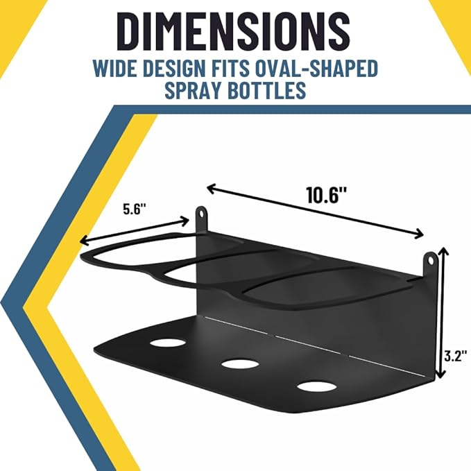 Koova Spray Bottle Holder Heavy Duty- Wall Mount Storage Rack - Image 3