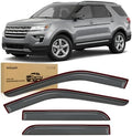Nilight Tape-On Rain Guards for Ford Explorer 2011-2019 4-Door SUV, 4PCS