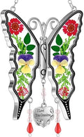 KY&BOSAM Gifts for Women I Love You Grandma Butterfly Suncatcher Stained Glass Suncatchers for Window Hanging Home Decor Garden Wind Chimes Birthday Gifts for Women Mothers Day Valentine's by KYBOSAM
