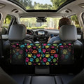 Colorful Dog Paw Print Car Trunk Organizer Car Backseat Storage Bag with 4 Pockets Hanging Trunk Cargo Storage Universal Auto Accessories for Sedans SUV Trucks Van
