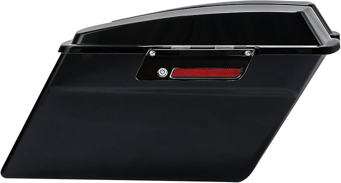 XFMT Vivid Black Hard Saddlebags Saddle Bags Trunk Black Latches W/Chrome - Image 3